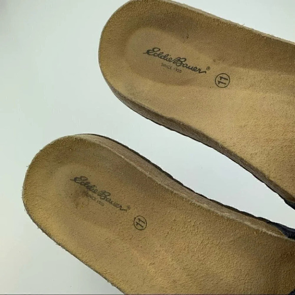 Eddie Bauer sandals size 11 navy blue suede slides - Picture 9 of 11